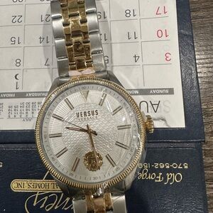 Versus Versace Silver and Gold Watch